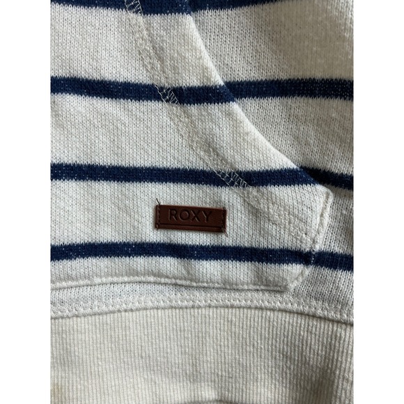 Roxy Hoodie Women's Extra Small Striped Full Zip Hoodie Sweatshirt with Pockets - Picture 2 of 9